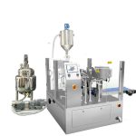Kemasan segel pengisian kantong otomatis dengan pengisi pistion untuk cairan & pasta