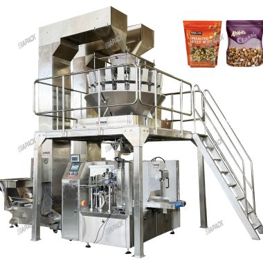 Mesin pengisi dan pengemas campuran kacang otomatis