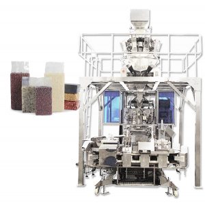 Kantong vakum jenis bata otomatis membentuk mesin pengemas pengisi untuk biji-bijian