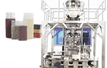 Kantong vakum jenis bata otomatis membentuk mesin pengemas pengisi untuk biji-bijian