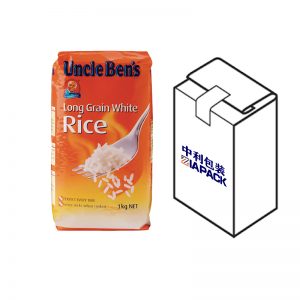 Tas bawah datar dengan label atas untuk biji-bijian