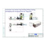 Kantong bawah datar otomatis dengan kantong stiker atas yang membentuk garis pembungkus kemasan penyegelan dipesan oleh klien kami